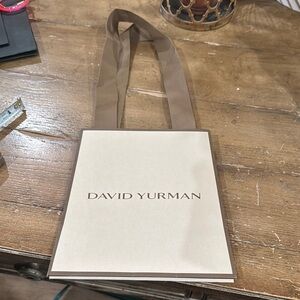 David Yurman Cream and Brown Gift Bag